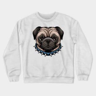 sad pug Crewneck Sweatshirt